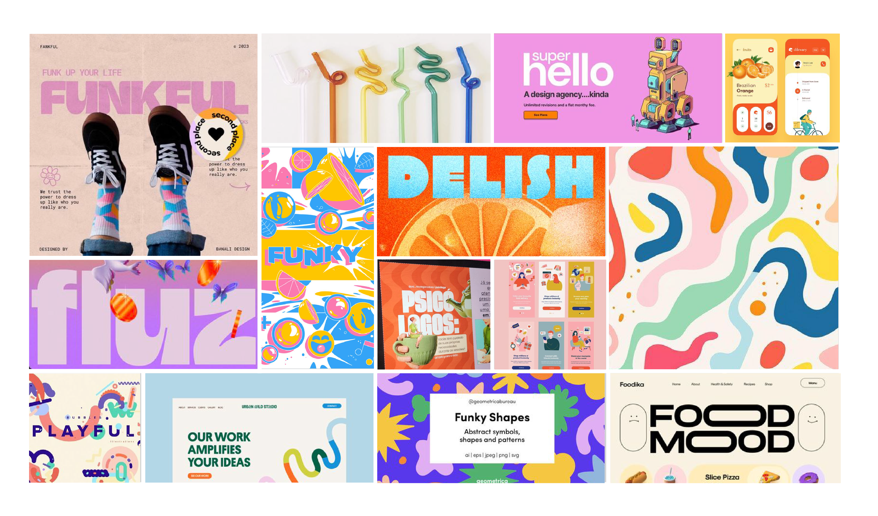 Minimal and geometric style moodboard